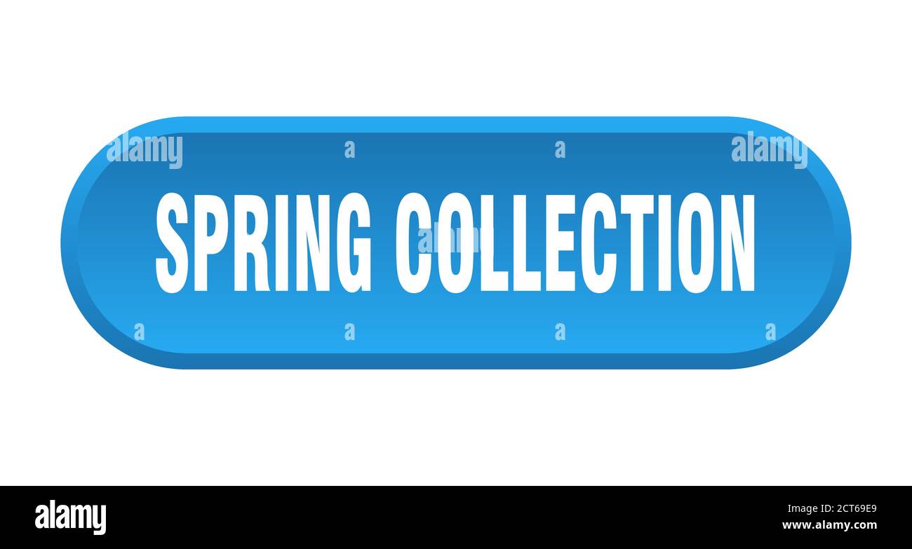 spring collection button. rounded sign isolated on white background ...