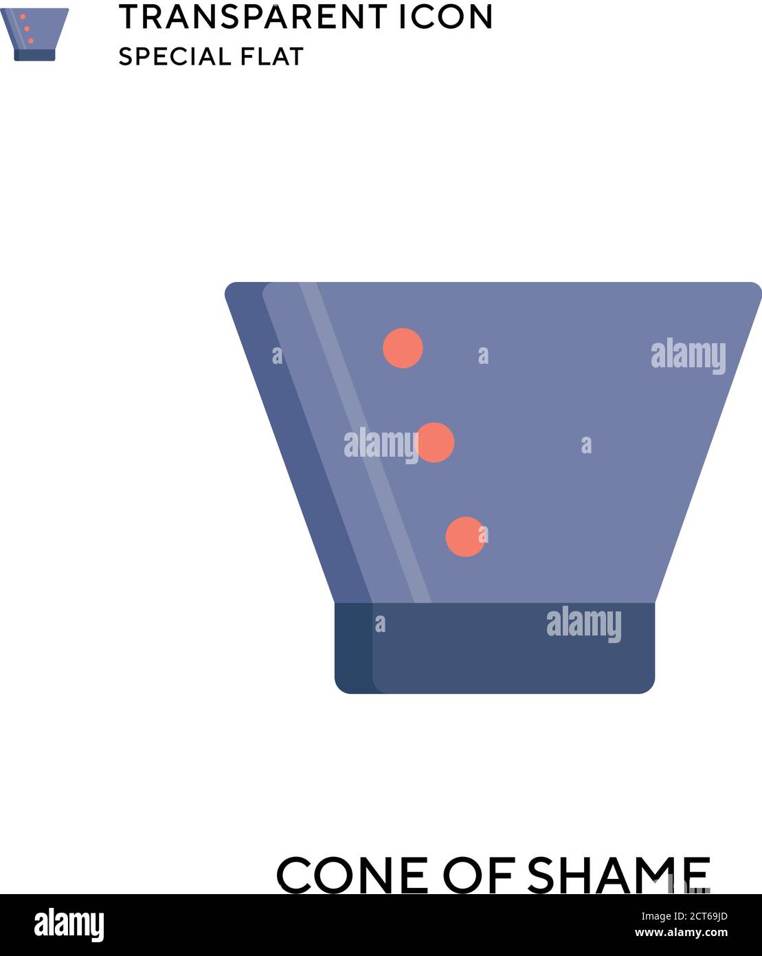 Cone of shame vector icon. Flat style illustration. EPS 10 vector Stock ...