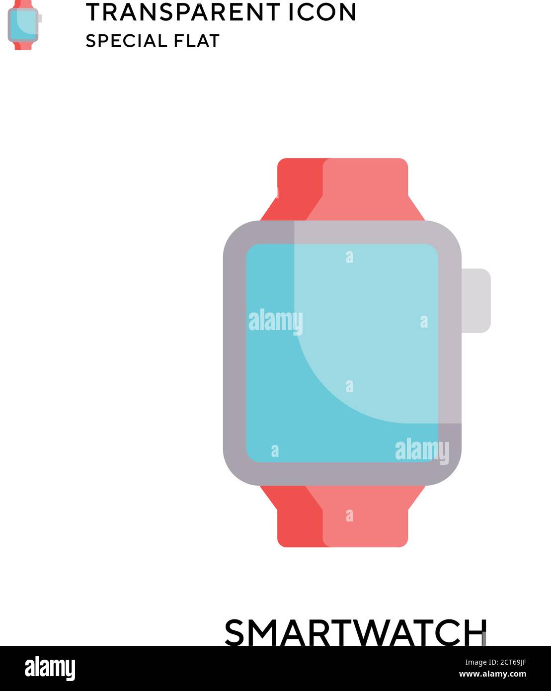 Smartwatch vector icon. Flat style illustration. EPS 10 vector. Stock Vector