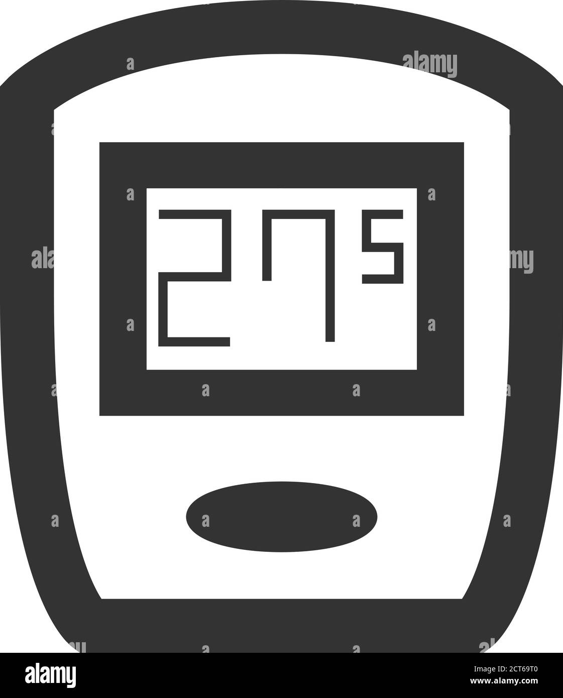 Cycle computer icon in thick outline style. Black and white monochrome ...