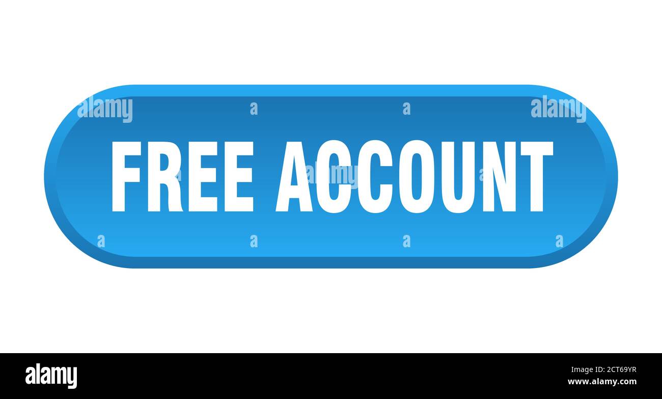 free account button. rounded sign isolated on white background Stock ...