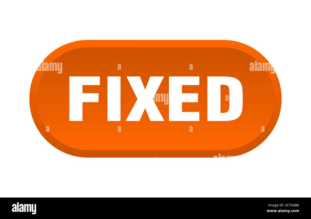 fixed button. rounded sign isolated on white background Stock Vector