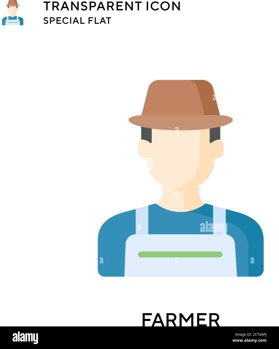 Happy farmer man woman icon Stock Vector Images - Alamy