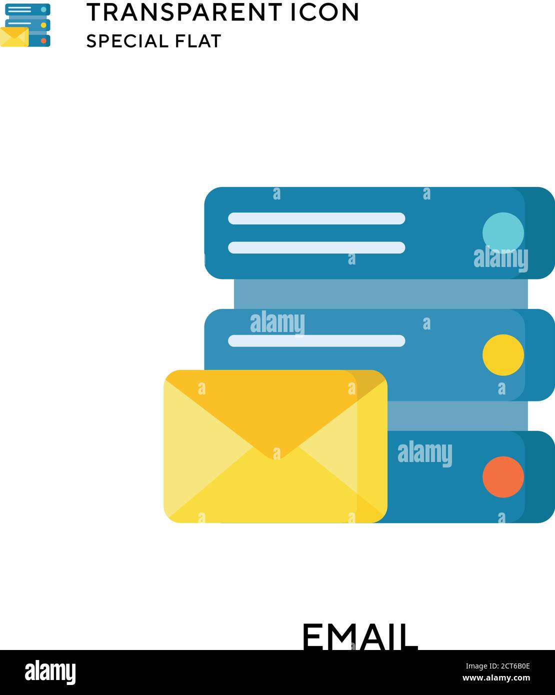 Email vector icon. Flat style illustration. EPS 10 vector Stock Vector ...