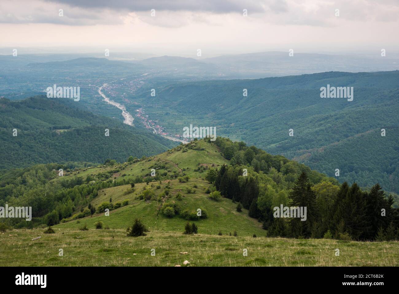 Parang Mountains landscape, Carpathian Mountains, Oltenia Region, Romania Stock Photo