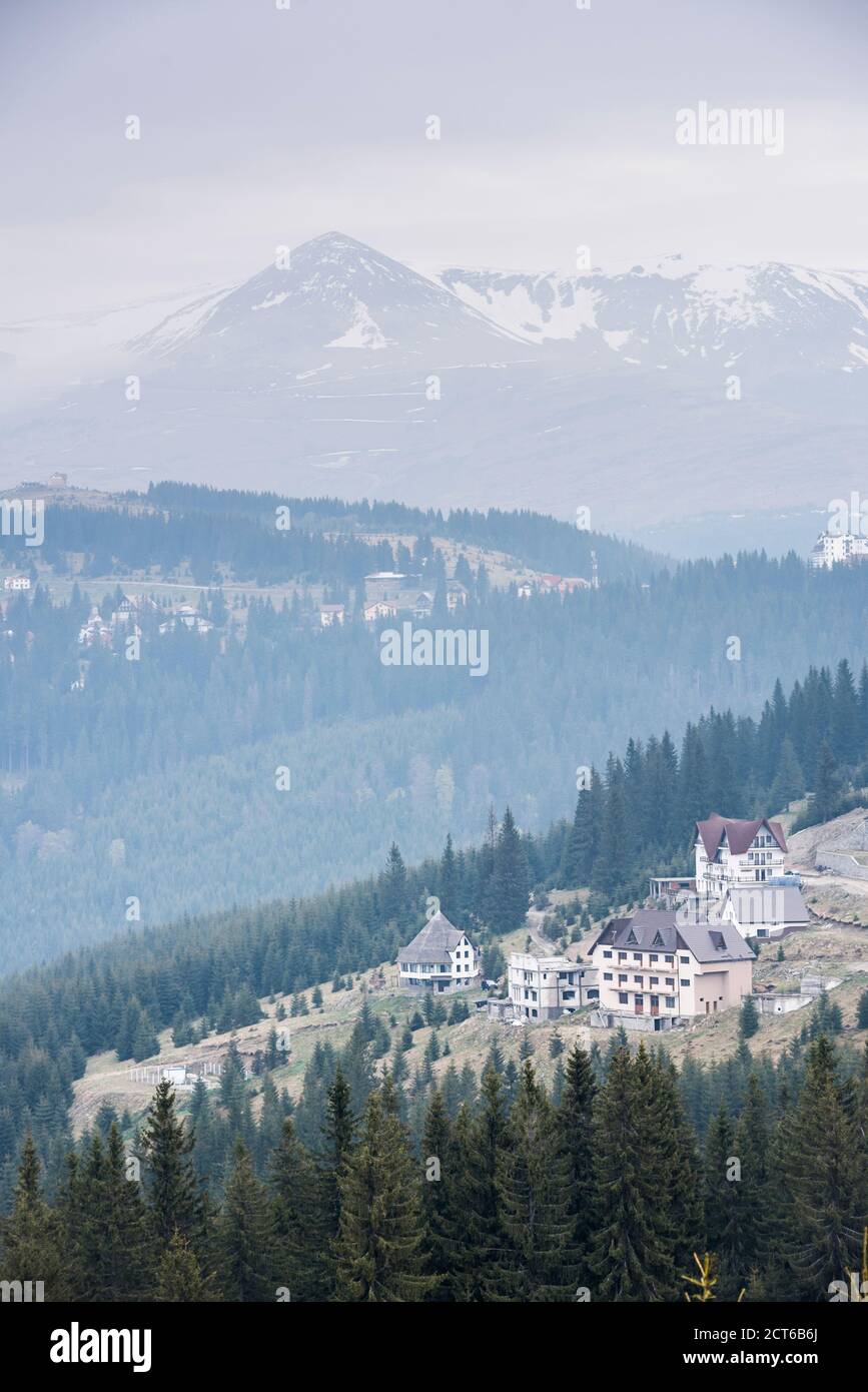 Ranca, a ski resort in the Parang Mountains, Carpathian Mountains, Oltenia Region, Romania Stock Photo