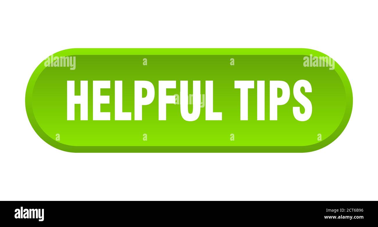 helpful tips button. rounded sign isolated on white background Stock ...