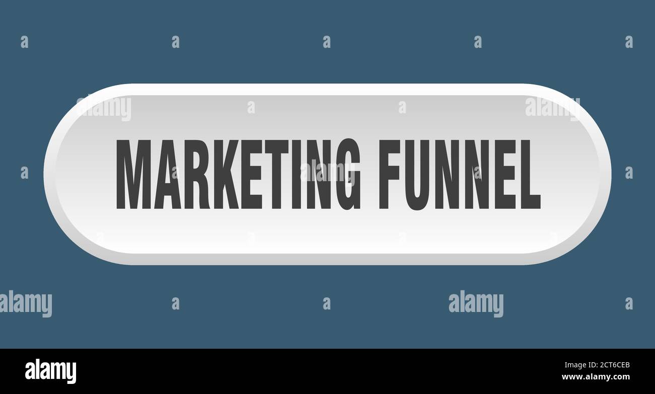 marketing funnel button. rounded sign isolated on white background ...