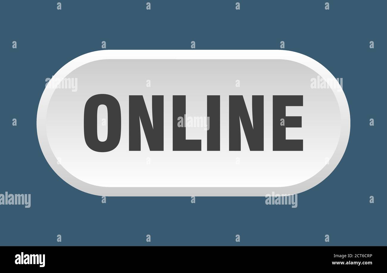 online button. rounded sign isolated on white background Stock Vector ...
