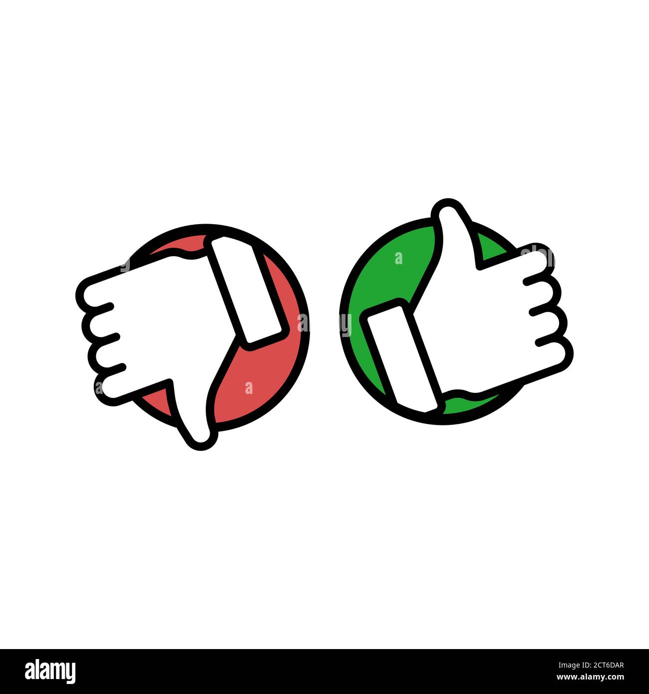 Like and unlike dislike symbol. yes or no symbol. Vector illustration ...