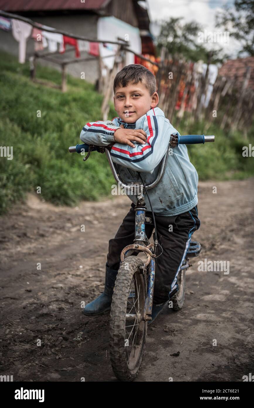 Glodeni, a gypsy community in Transylvania, Romania Stock Photo