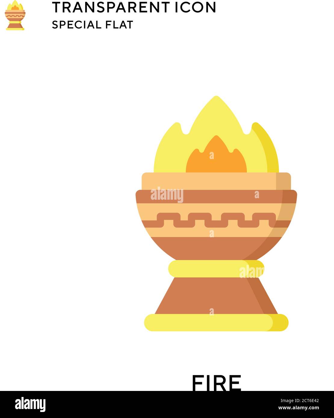 Fire vector icon. Flat style illustration. EPS 10 vector Stock Vector ...