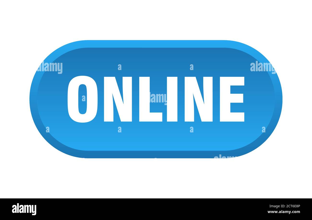 online button. rounded sign isolated on white background Stock Vector ...