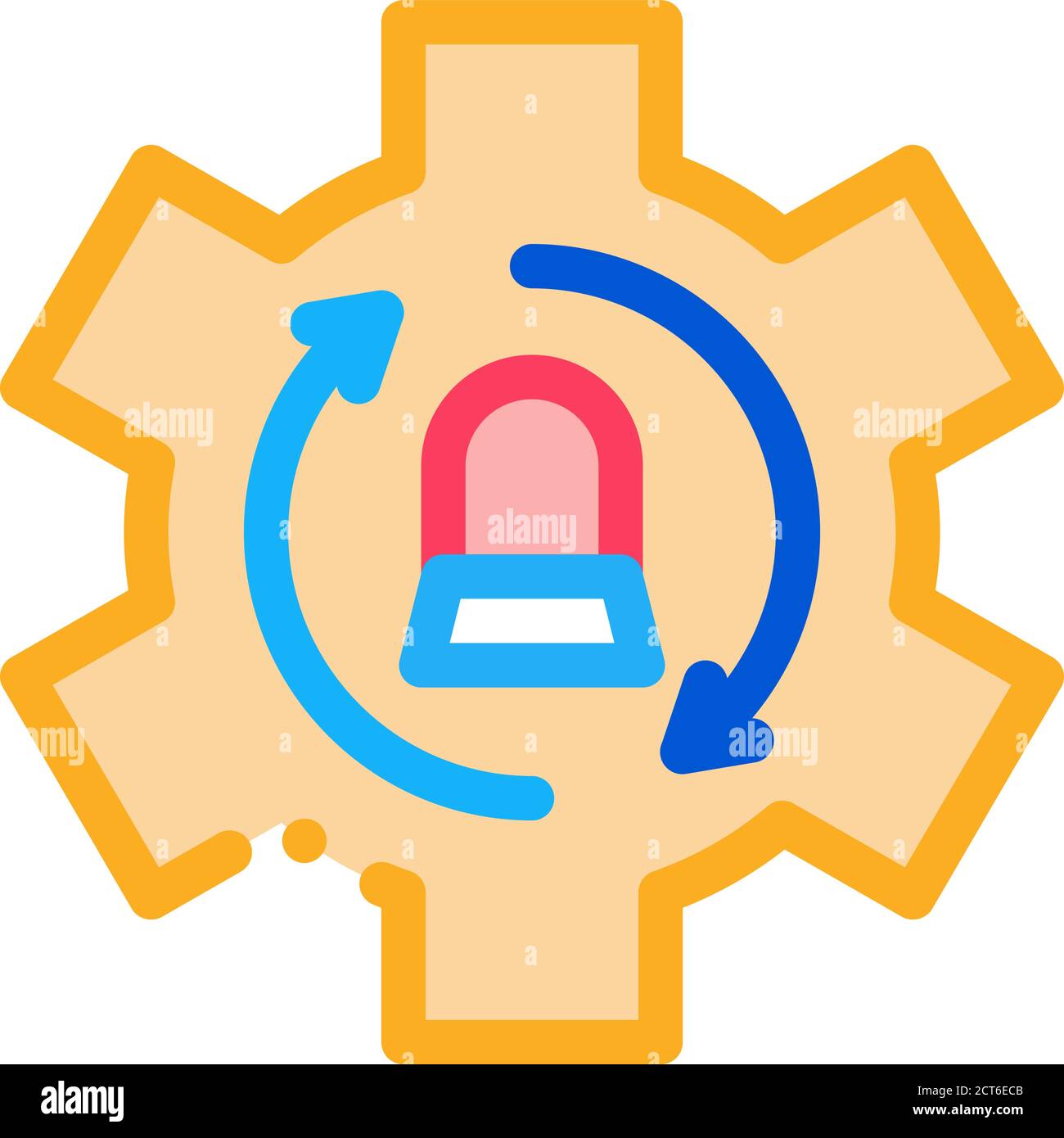 signalization code mistake working process icon vector outline ...