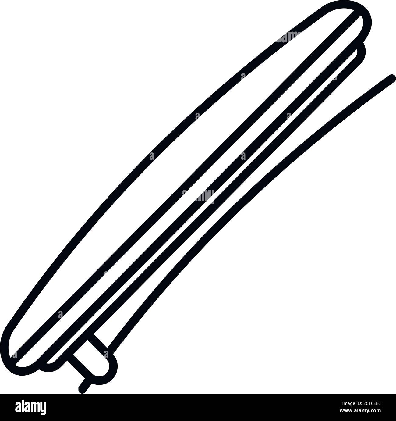 Object barrette icon. Outline object barrette vector icon for web design isolated on white background Stock Vector