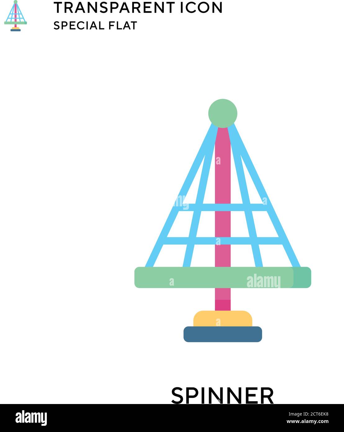Spinner vector icon. Flat style illustration. EPS 10 vector Stock ...