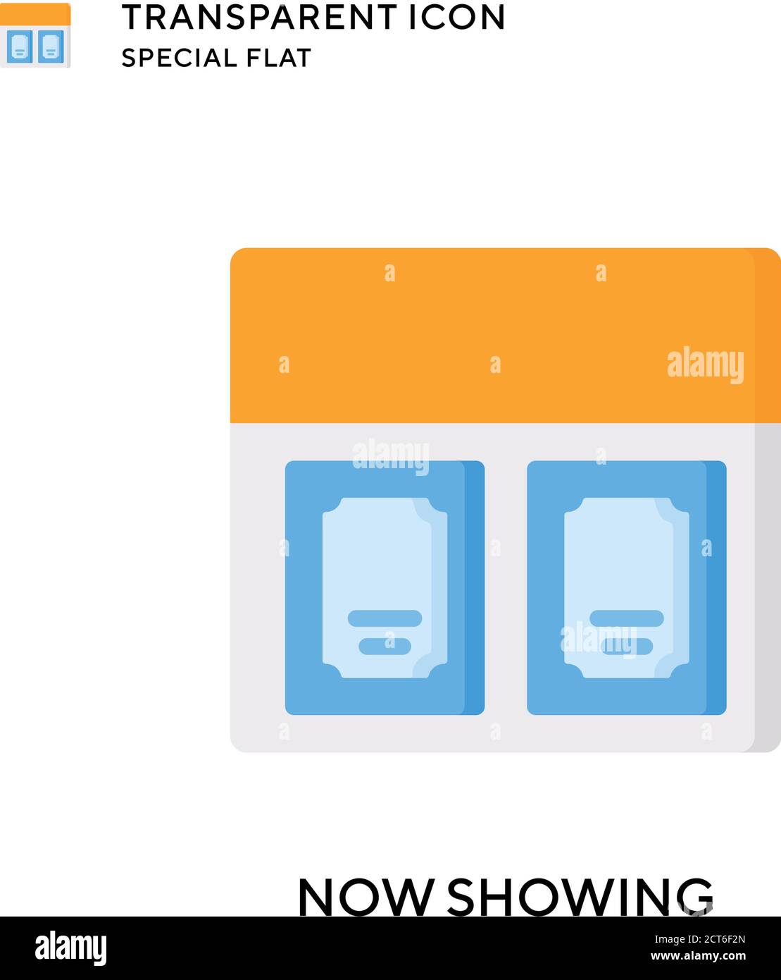 Now showing vector icon. Flat style illustration. EPS 10 vector Stock ...