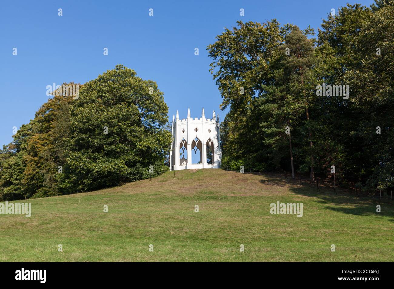 Gothic Temple at Painshill Park in Surrey, UK. Stock Photo