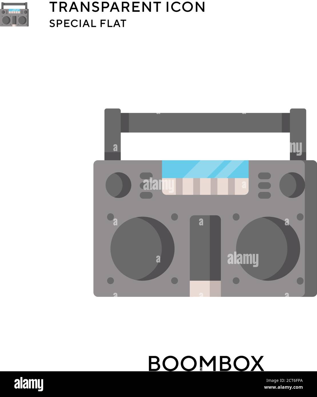 Boombox vector icon. Flat style illustration. EPS 10 vector Stock ...