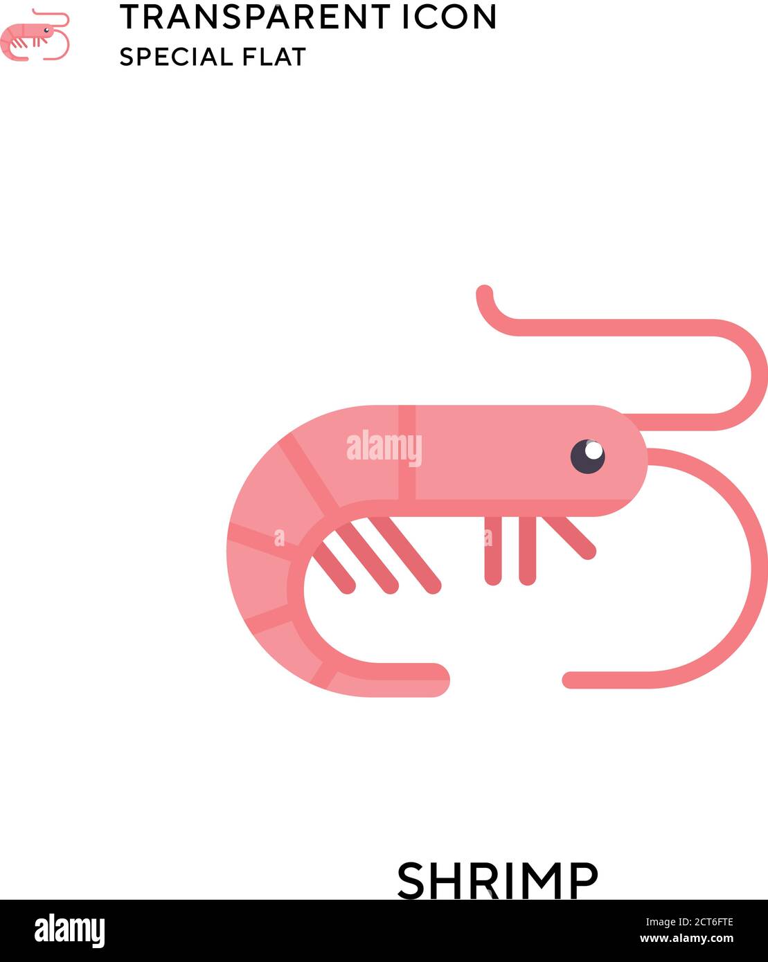 Shrimp vector icon. Flat style illustration. EPS 10 vector Stock Vector ...