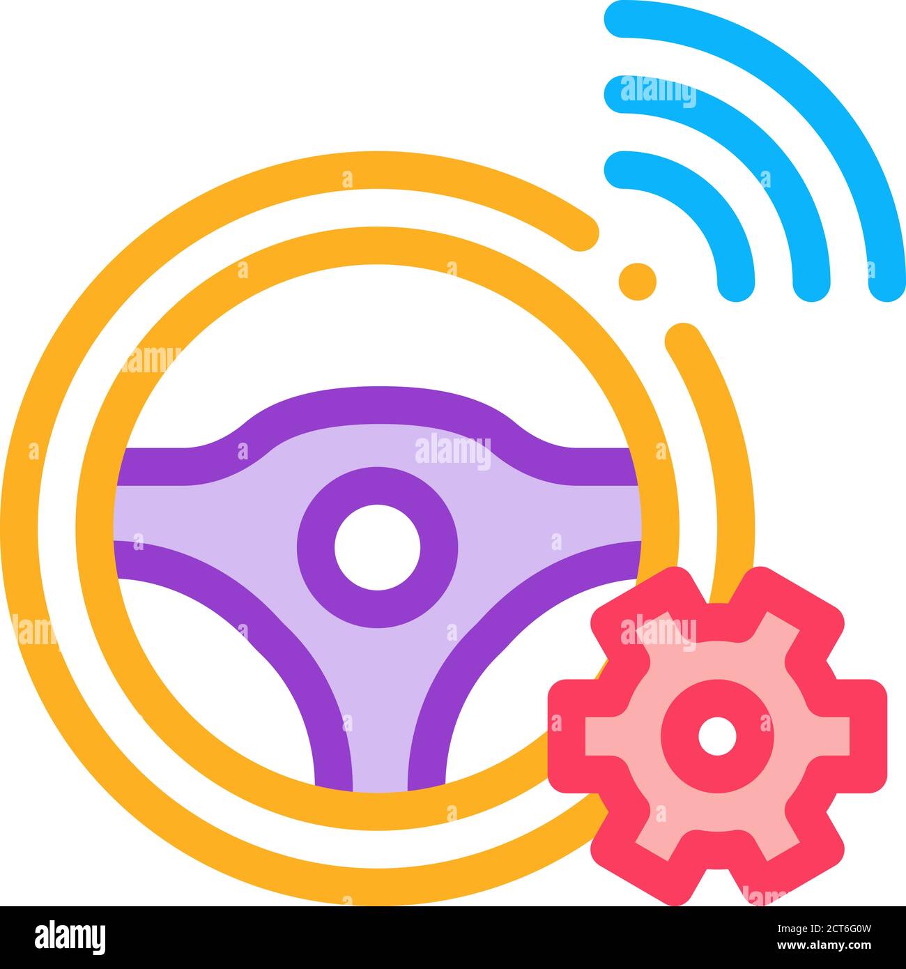 network car drive icon vector outline illustration Stock Vector Image ...