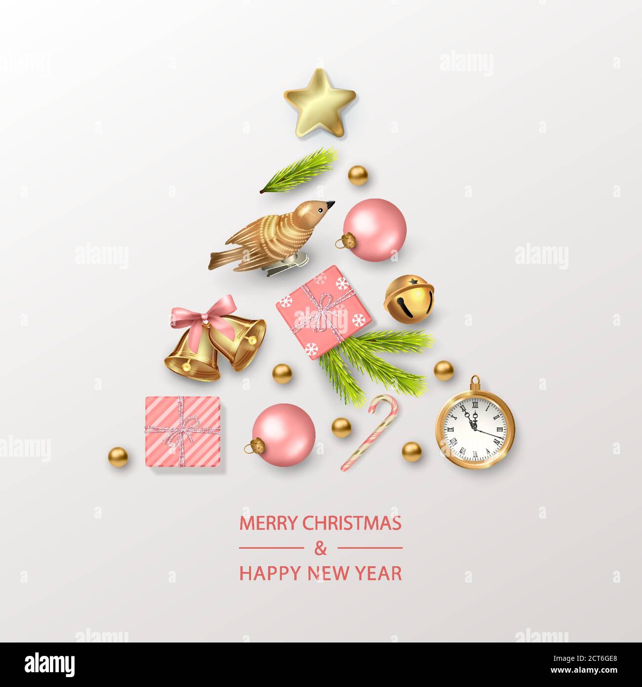 Christmas and New Year card Stock Vector Image & Art - Alamy