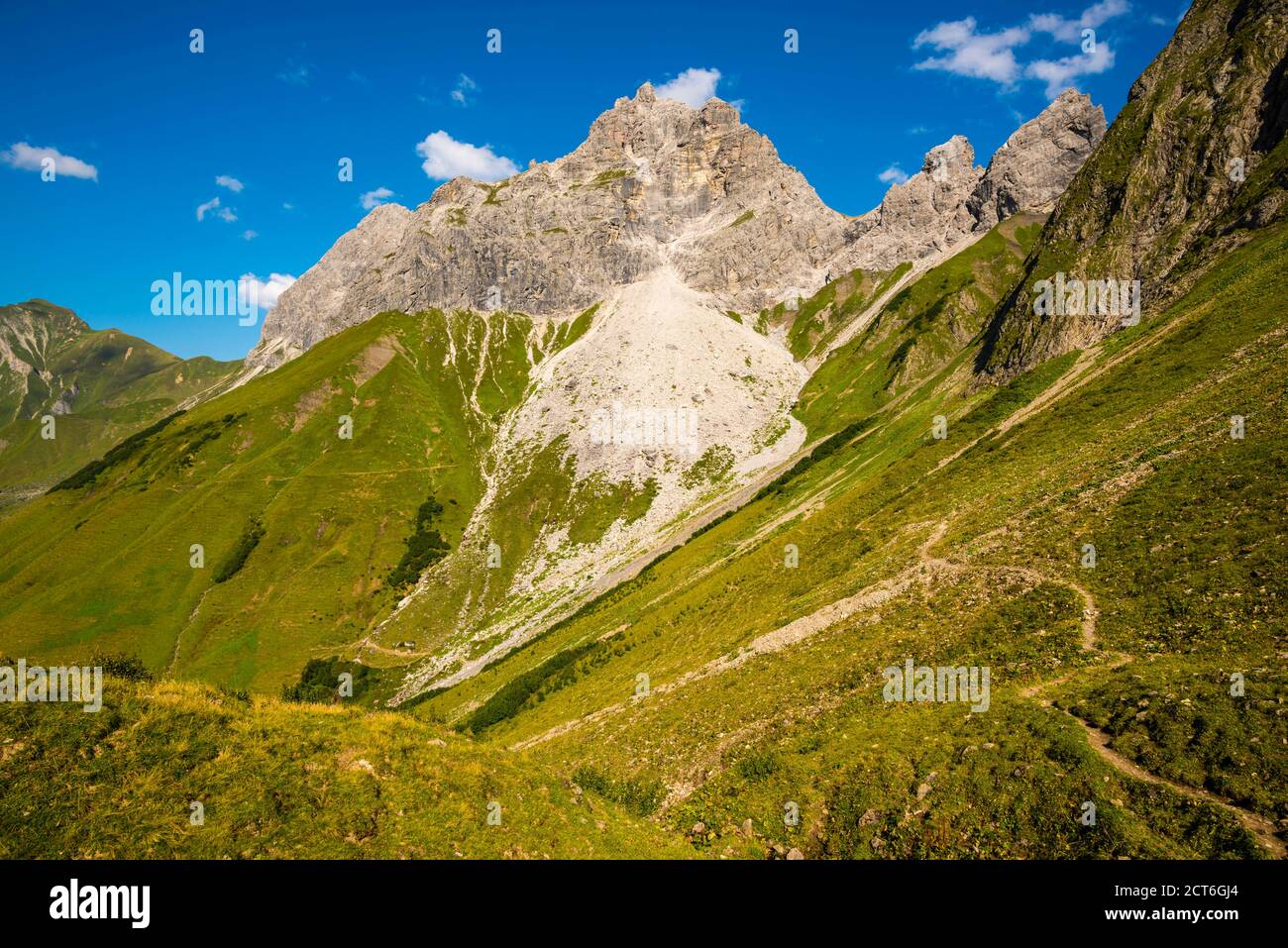 Grosser Wilder, 2379m, Hochvogel- und Rosszahngruppe, Allgäuer Alpen, Allgäu, Bayern, Deutschland, Europa Stock Photo