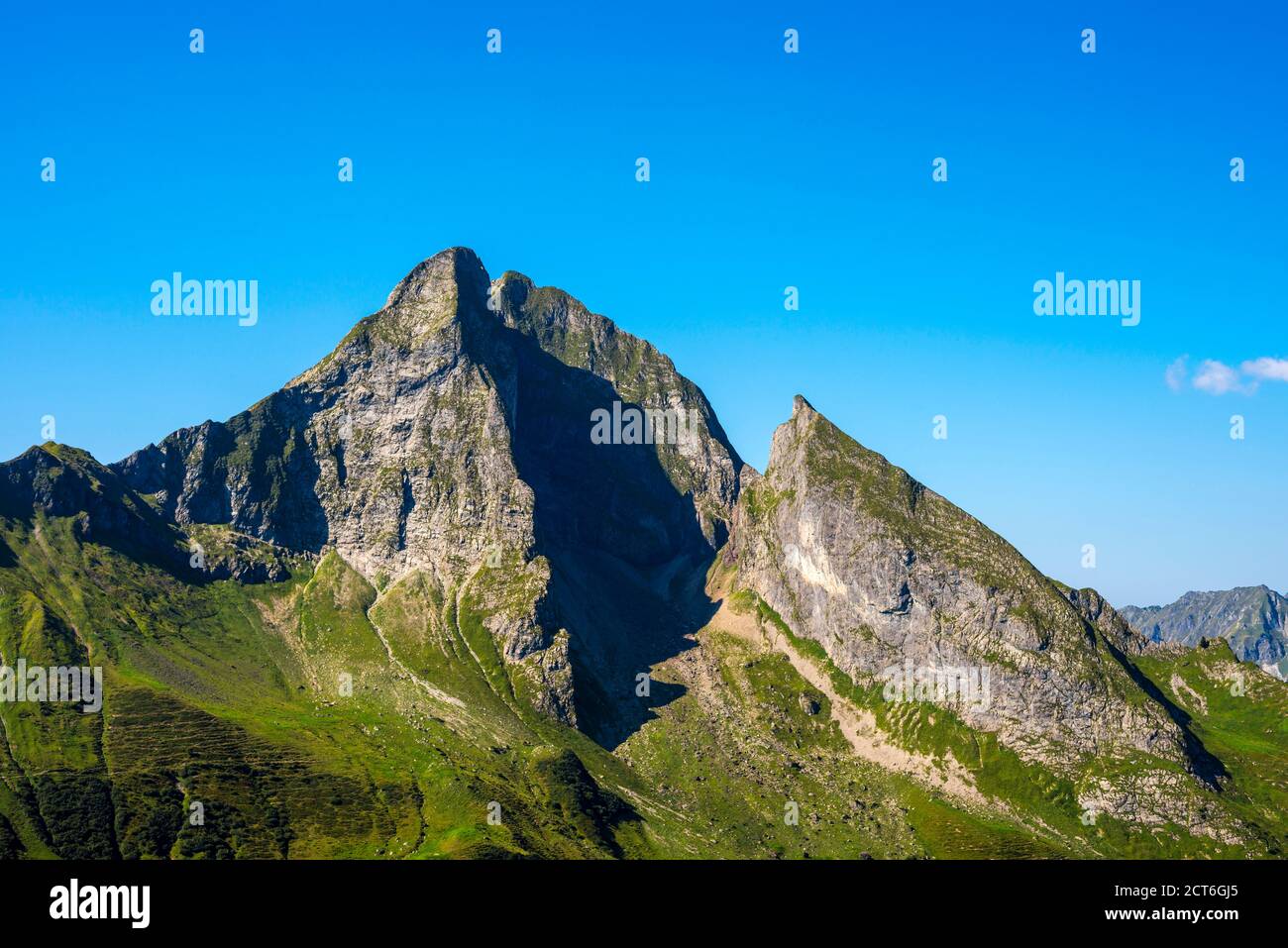 Südostseite der Höfats 2259m, Allgäuer Alpen, Allgäu, Bayern, Deutschland, Europa Stock Photo