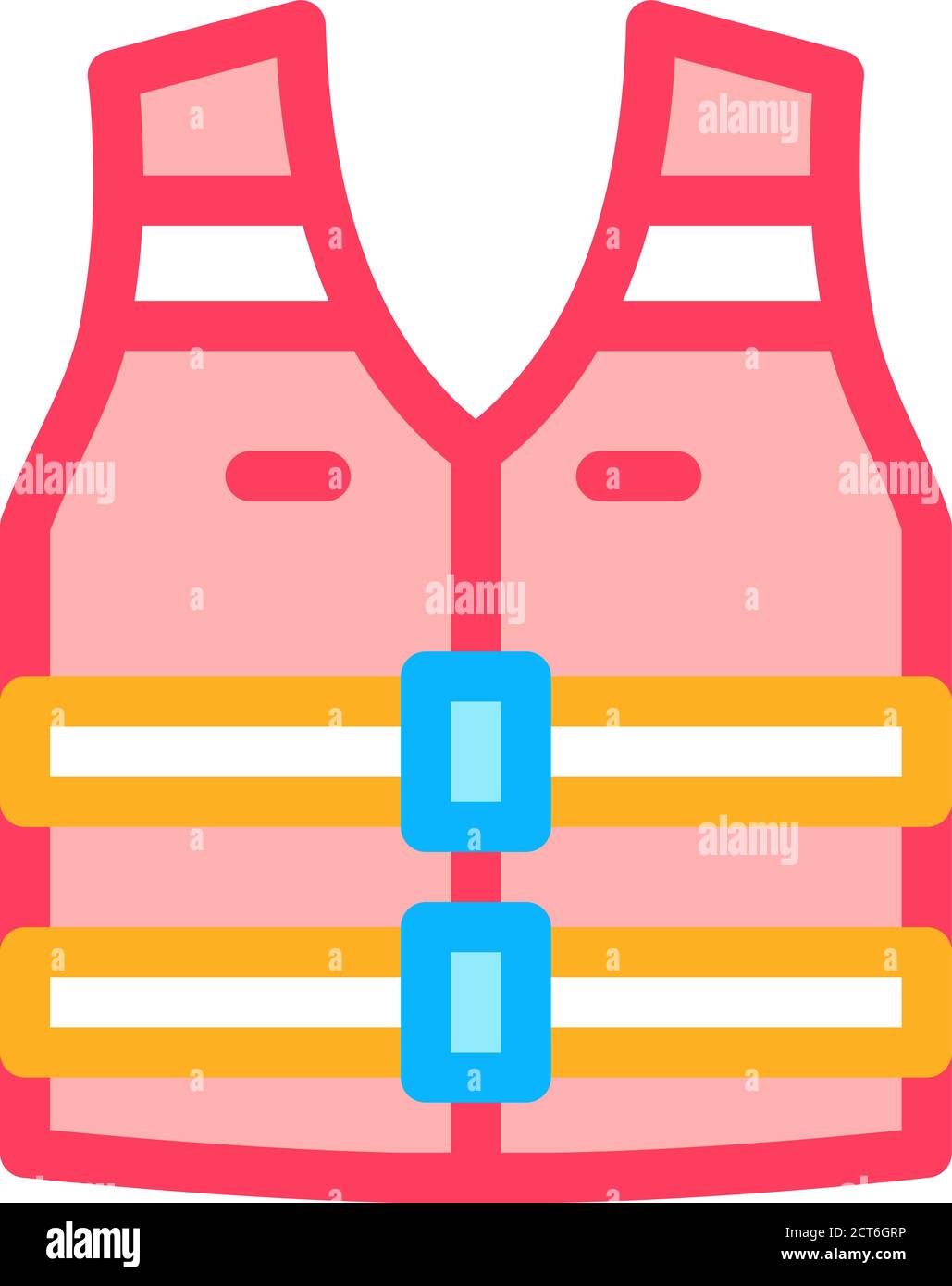 life vest icon vector outline symbol illustration Stock Vector Image