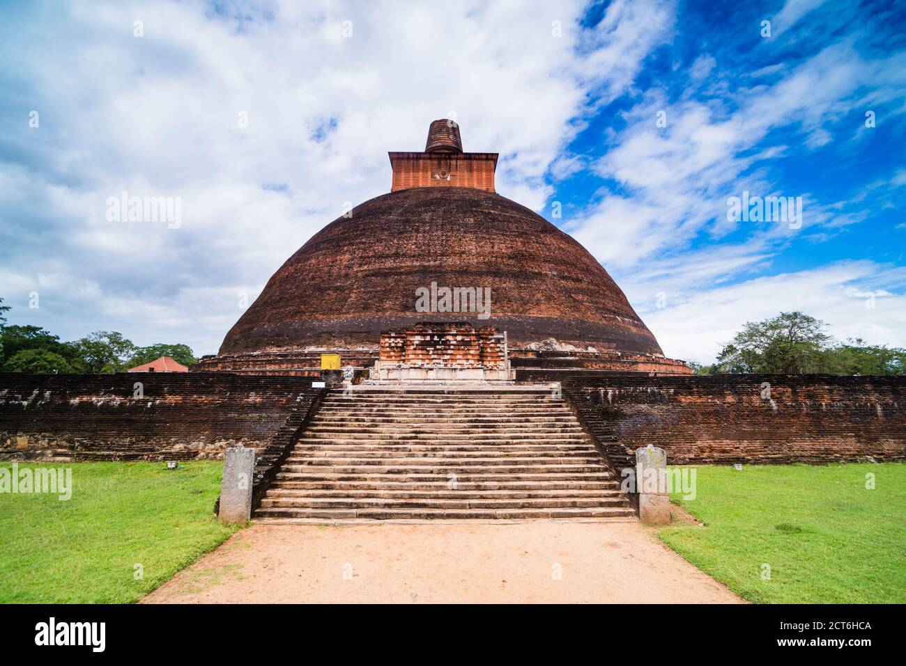 Sacred City of Anuradhapura, Jetvanarama Dagoba, aka Jetvanaramaya Stupa, Cultural Triangle, Sri Lanka, Asia Stock Photo
