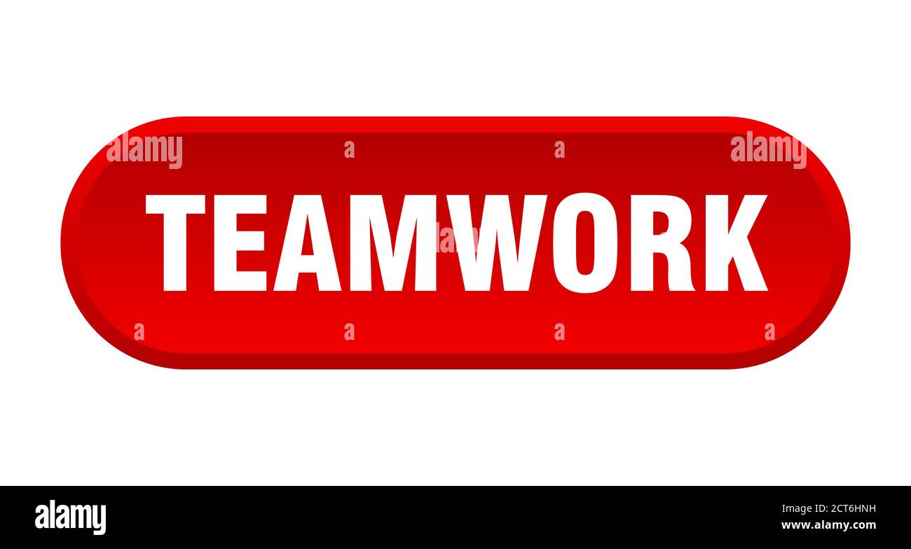 teamwork button. rounded sign isolated on white background Stock Vector ...