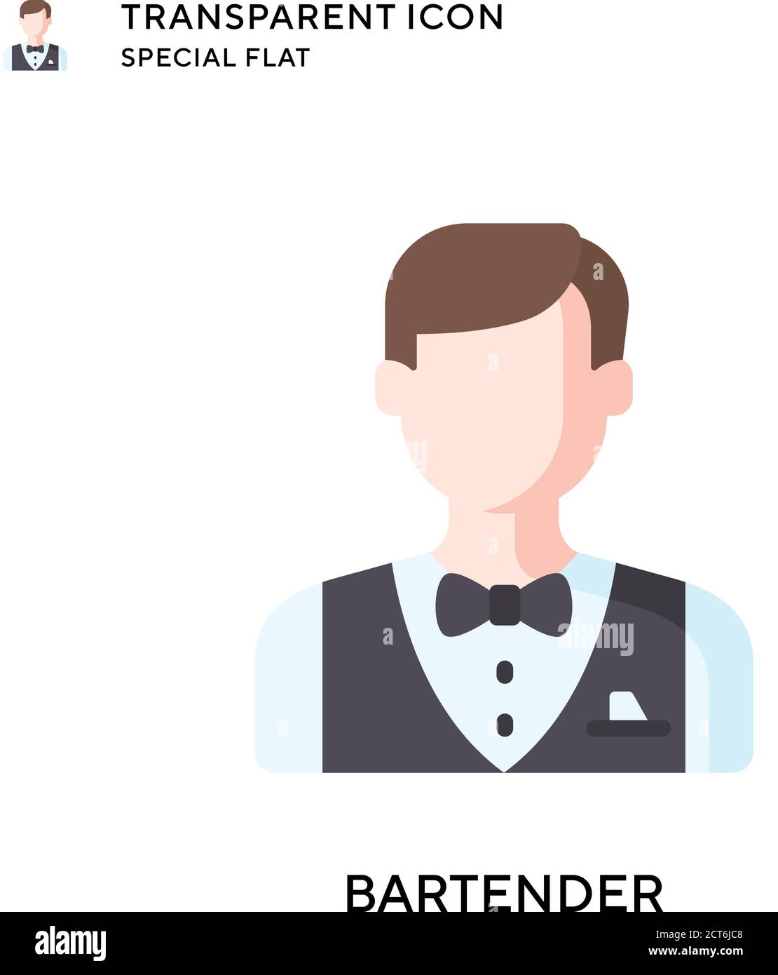 Bartender vector icon. Flat style illustration. EPS 10 vector Stock ...