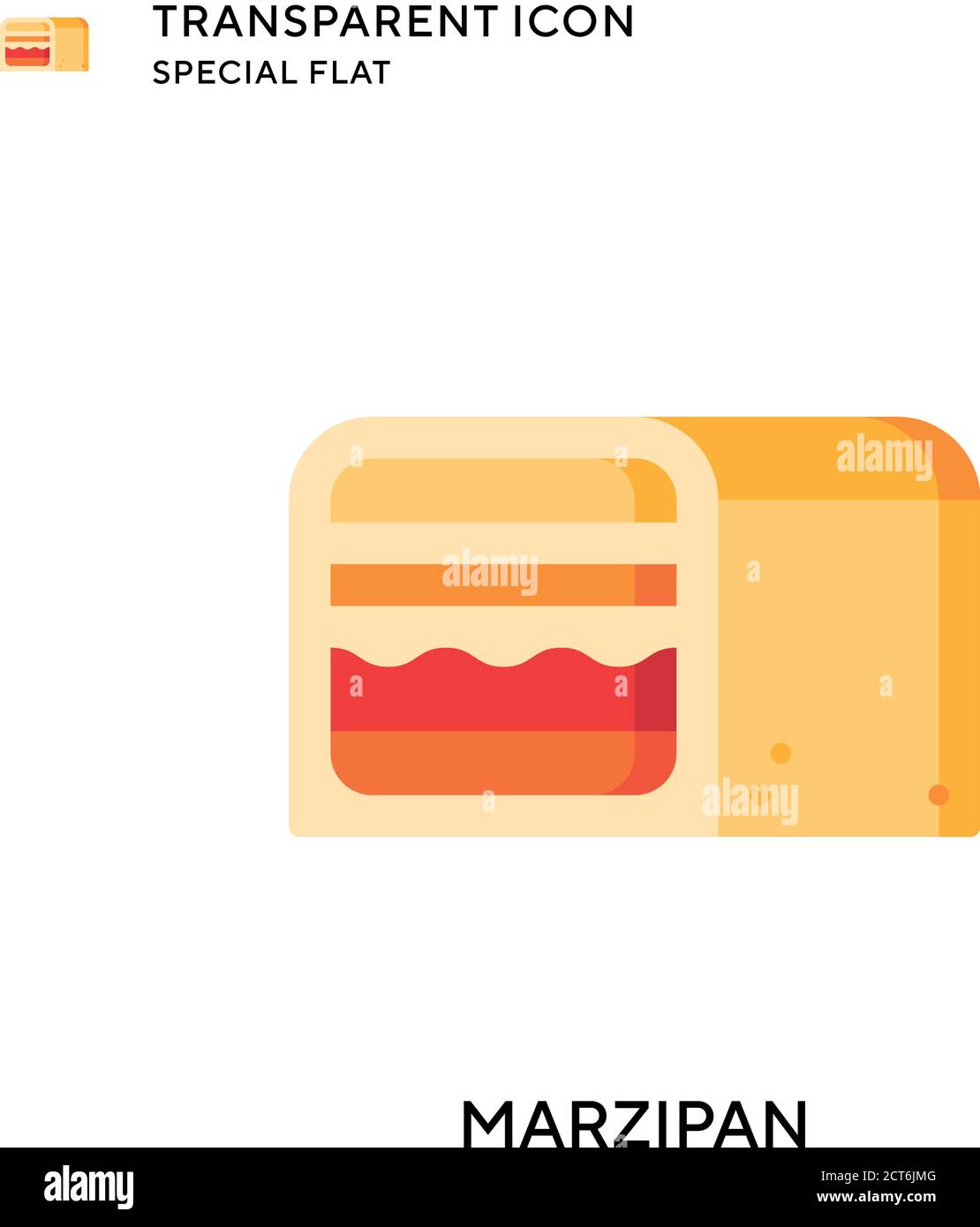 Marzipan vector icon. Flat style illustration. EPS 10 vector. Stock Vector