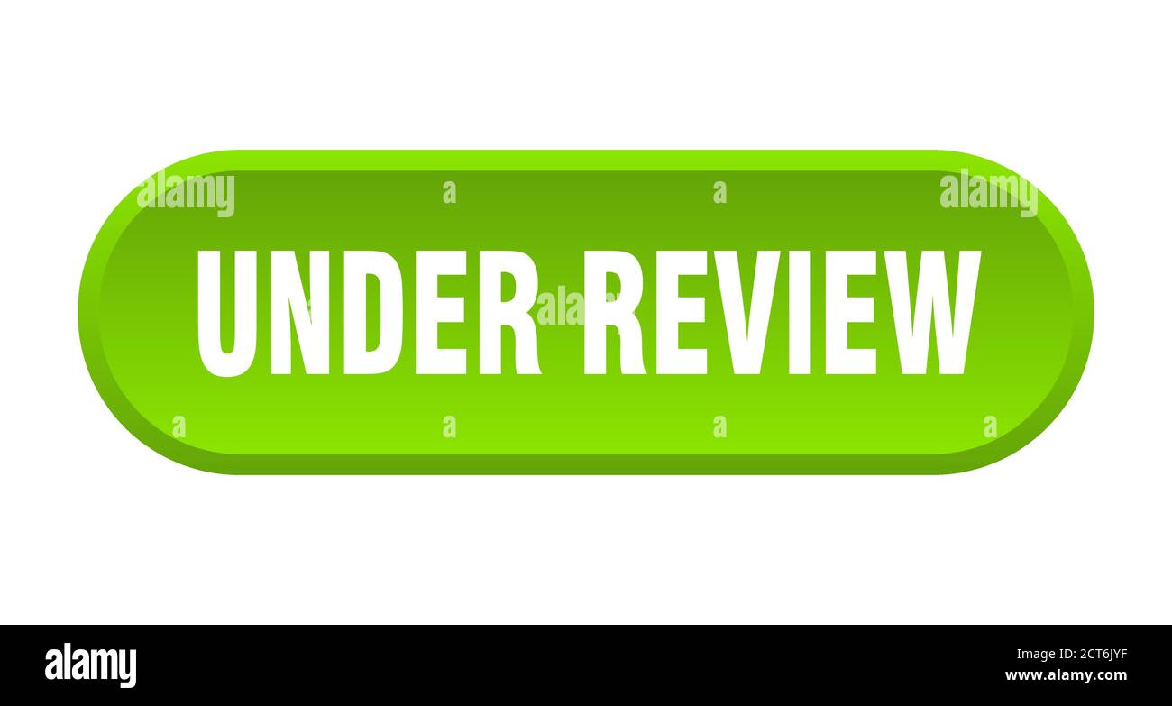 under review button. rounded sign isolated on white background Stock ...
