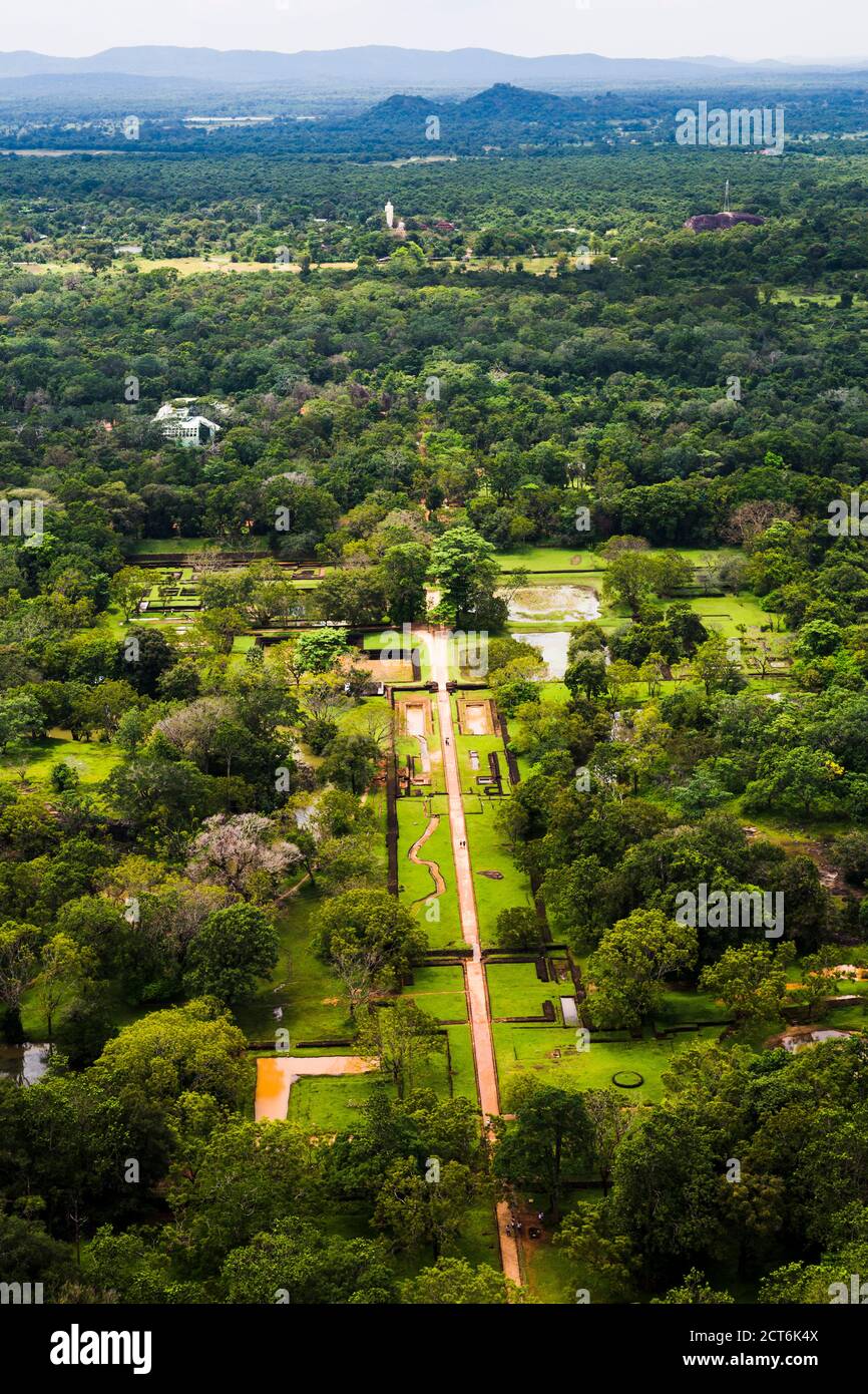 Royal Gardens at Sigiriya Rock Fortress, aka Lion Rock, UNESCO World