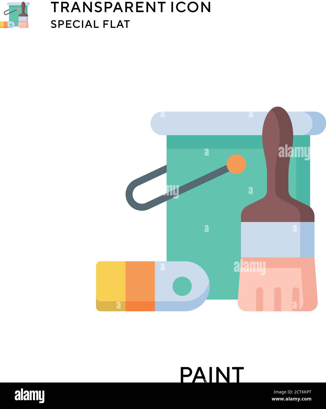 Paint vector icon. Flat style illustration. EPS 10 vector Stock Vector ...