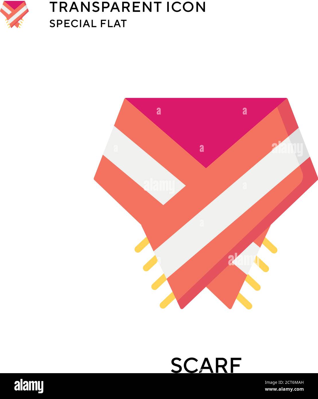 Scarf vector icon. Flat style illustration. EPS 10 vector. Stock Vector