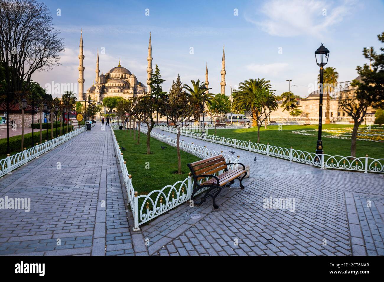Blue Mosque (Sultan Ahmed Mosque or Sultan Ahmet Camii) seen from ...