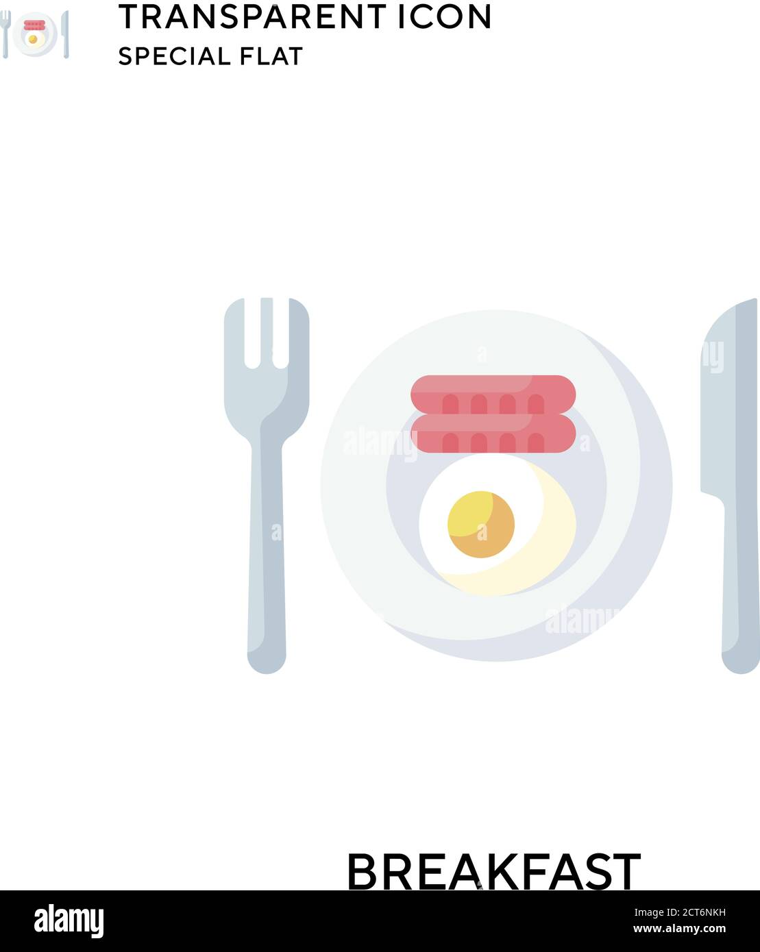 Breakfast vector icon. Flat style illustration. EPS 10 vector Stock ...
