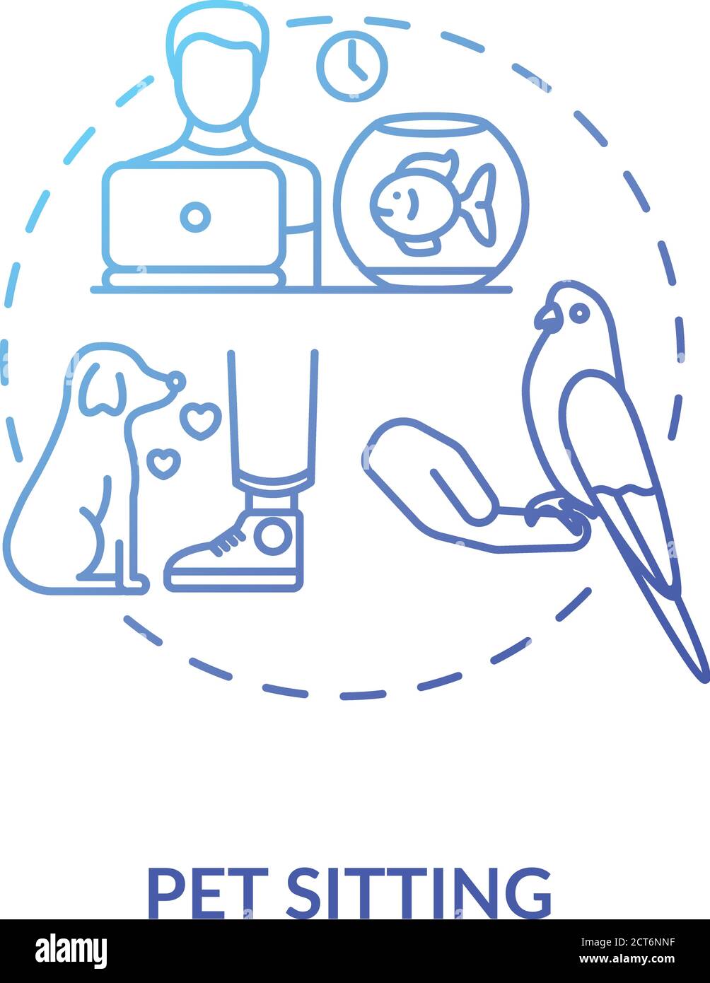 Pet sitting concept icon Stock Vector Image & Art Alamy