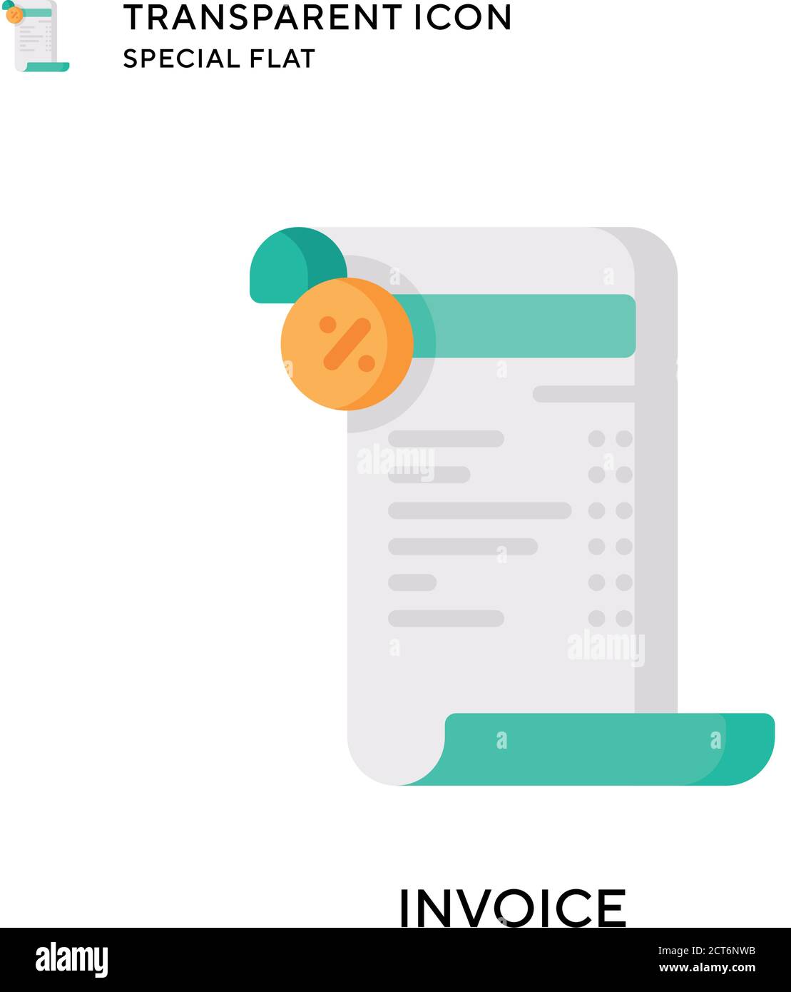 Invoice vector icon. Flat style illustration. EPS 10 vector Stock ...