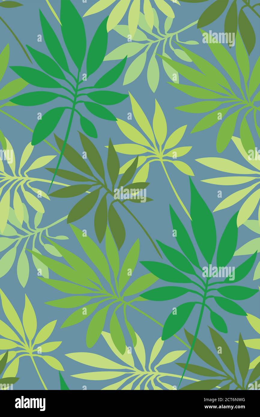 Tropical seamless background pattern. Palm leaves Vector floral design ...