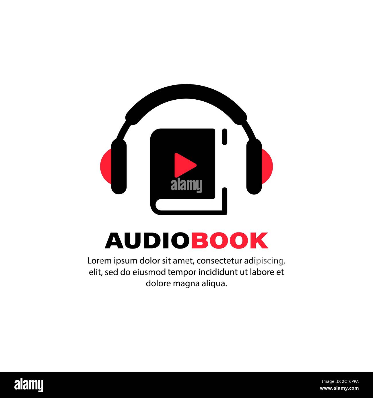 Audiobook icon. Online learning. Use for online book store. Vector on isolated white background. EPS 10. Stock Vector
