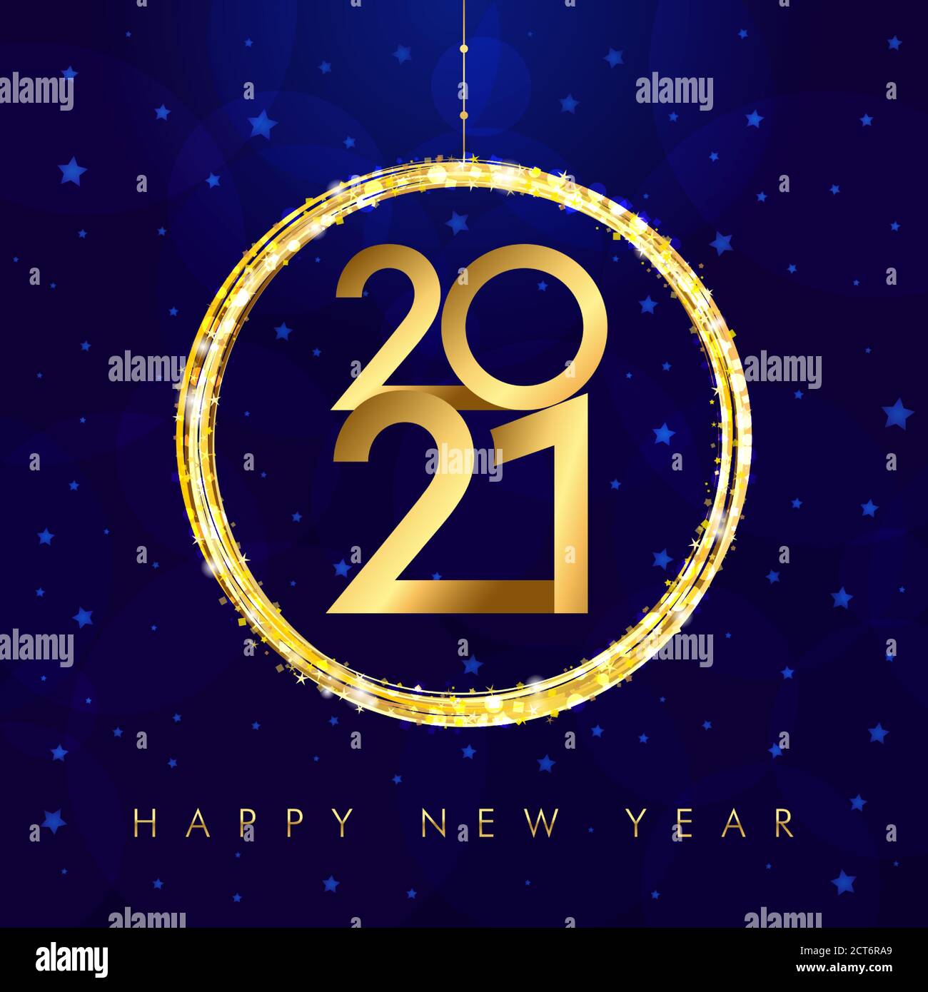 2021 A Happy New Year symbol concept. Round logotype. Abstract ...