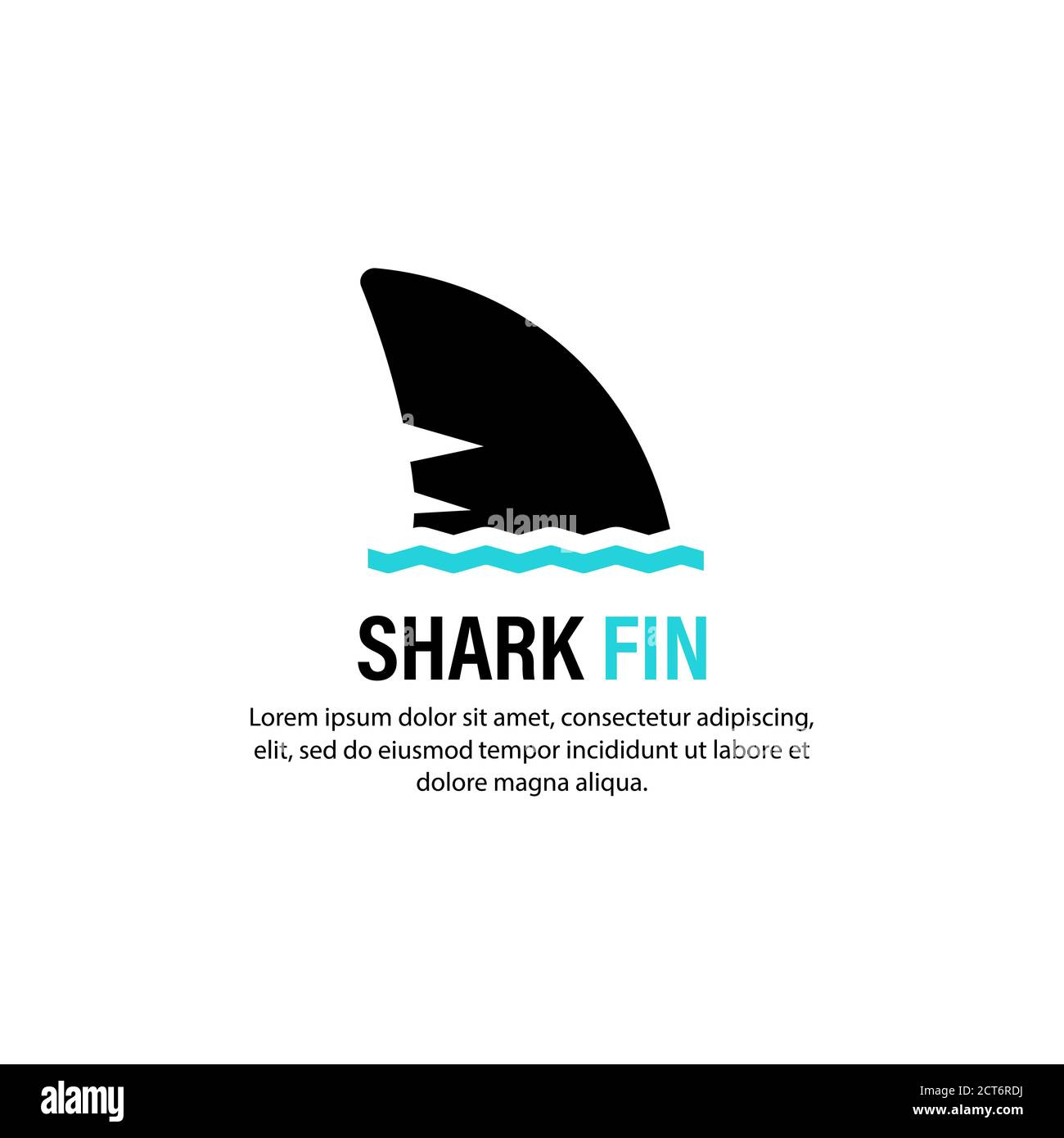 Shark fin icon. Take care concept. Vector on isolated white background. EPS 10. Stock Vector