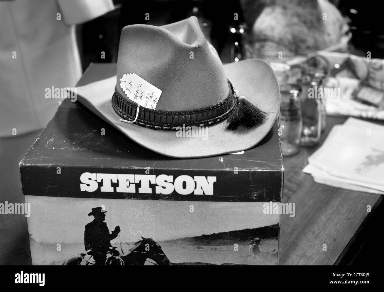 STETSON HAT ADVERTISING COWBOY 1920s metal tin sign home wall