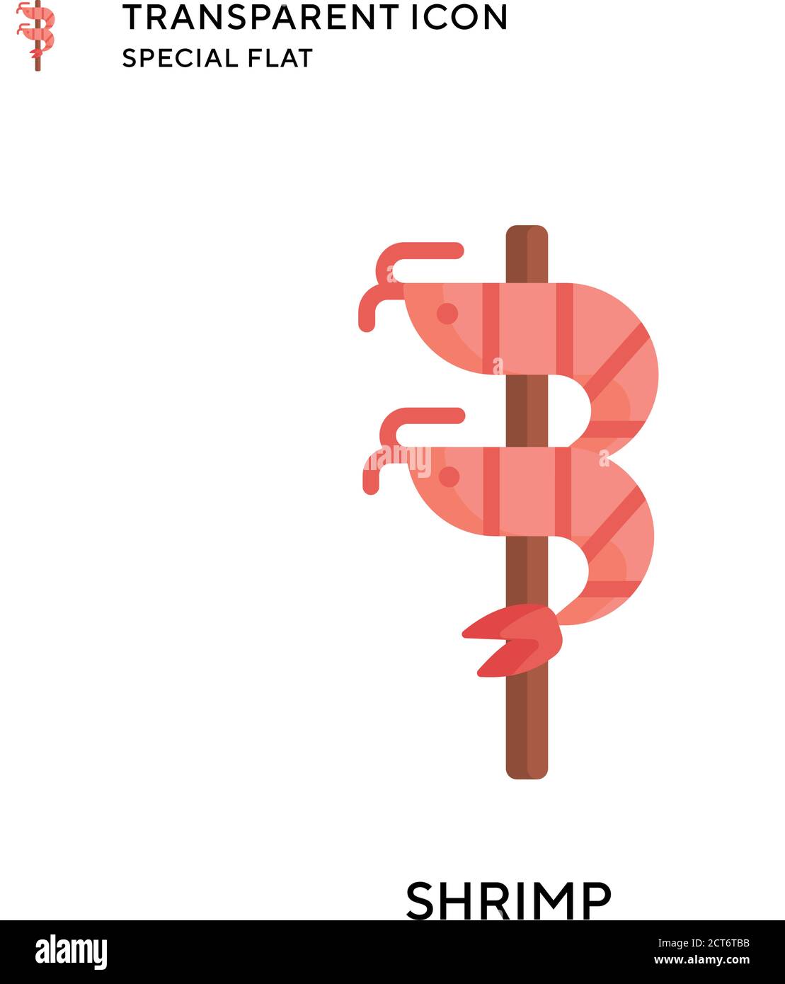 Shrimp vector icon. Flat style illustration. EPS 10 vector Stock Vector ...