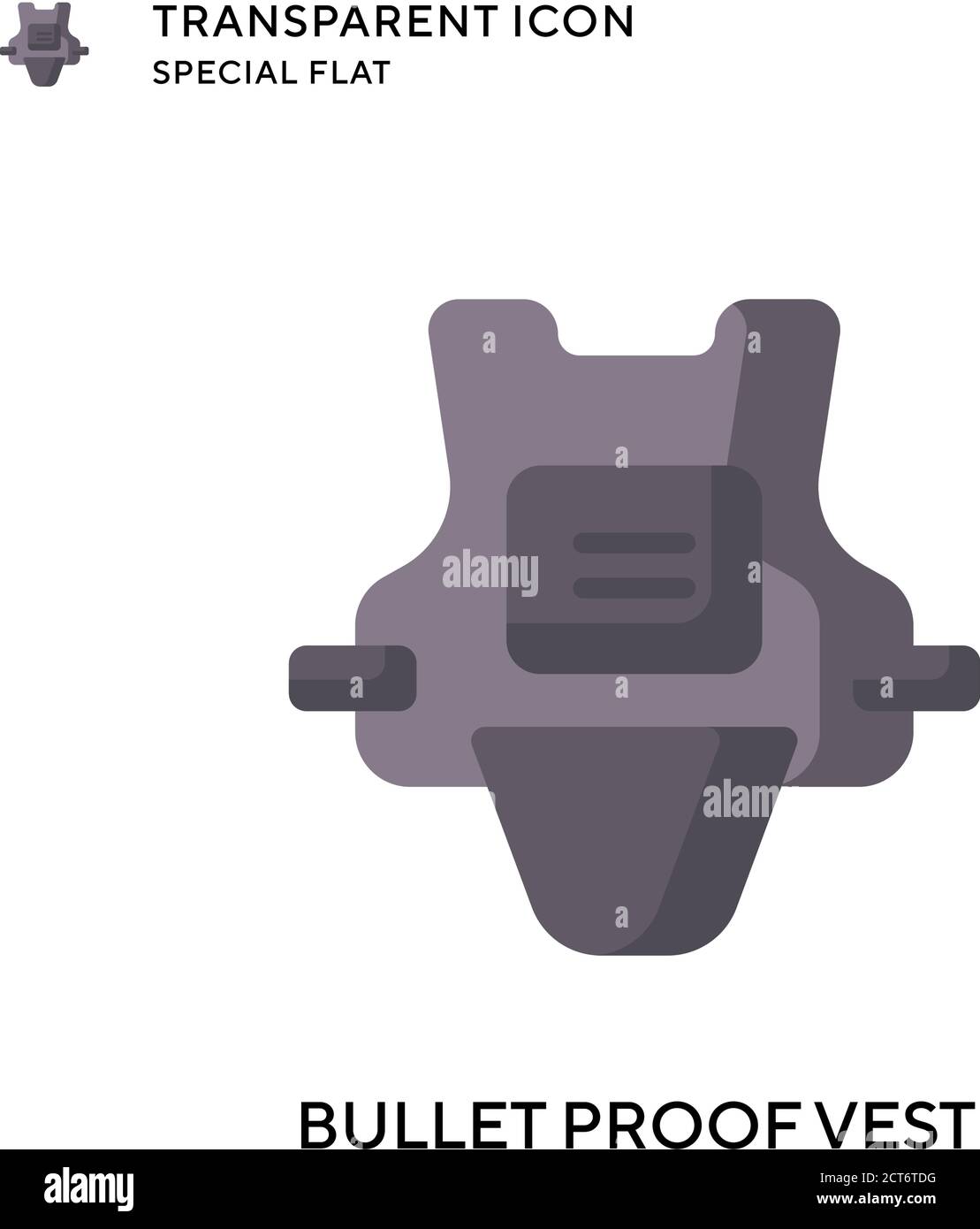 Bullet proof vest vector icon. Flat style illustration. EPS 10 vector ...