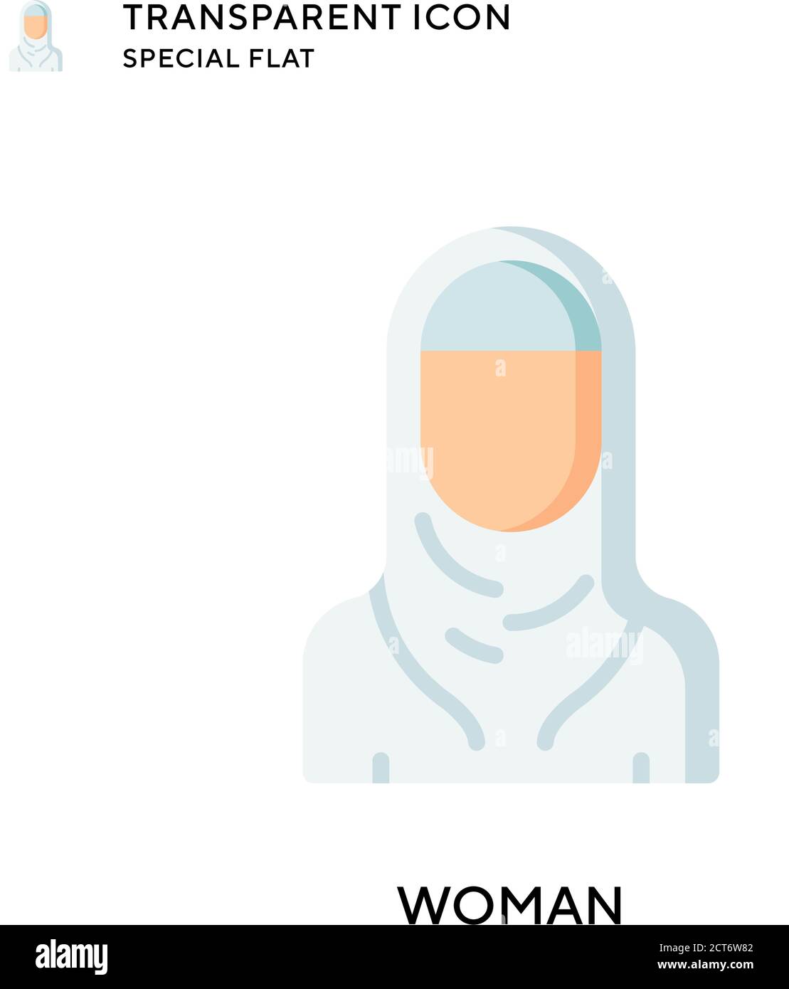 Woman vector icon. Flat style illustration. EPS 10 vector Stock Vector ...