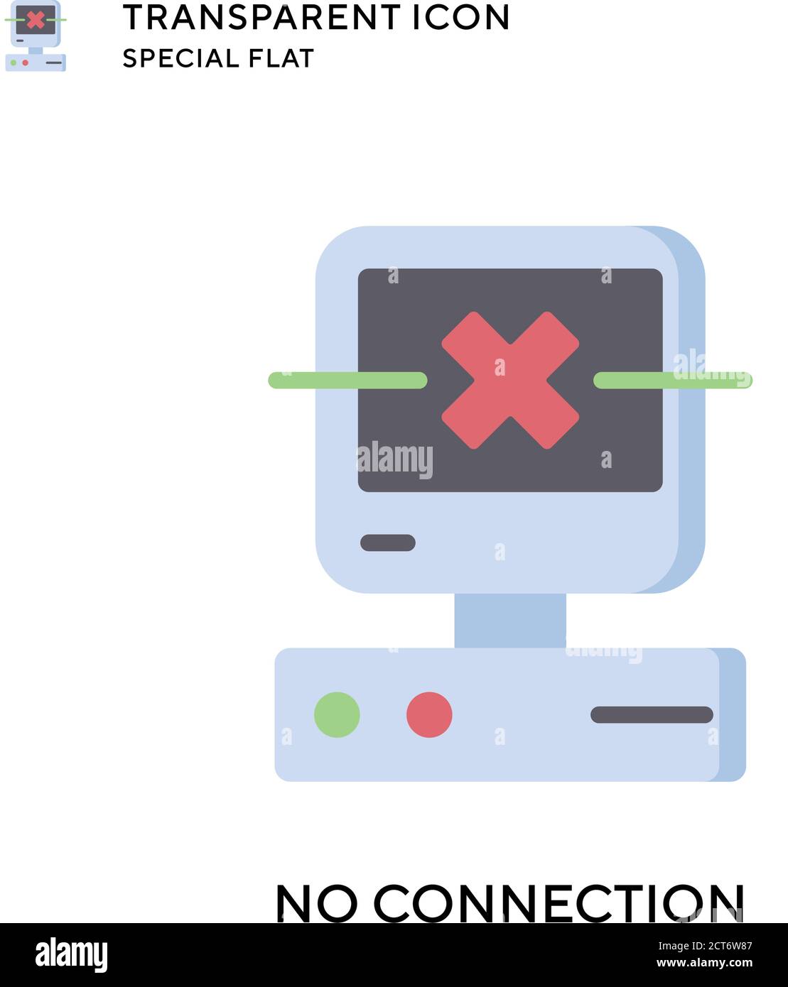 No connection vector icon. Flat style illustration. EPS 10 vector Stock ...